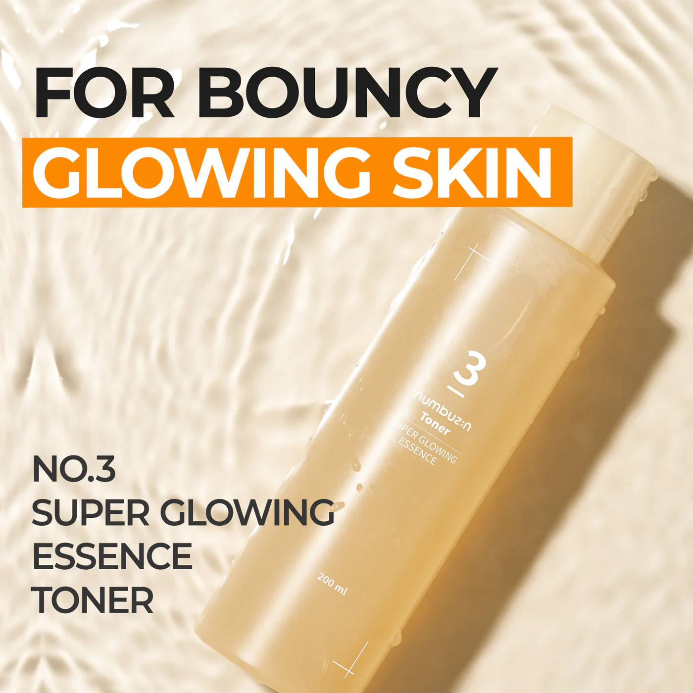 Numbuzin No. 3 Super Glowing Essence Toner 200ml - Image 3