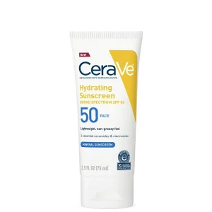 Cerave Hydrating Sunscreen Broad Spectrum SPF50 75ml (Mineral Sunscreen)
