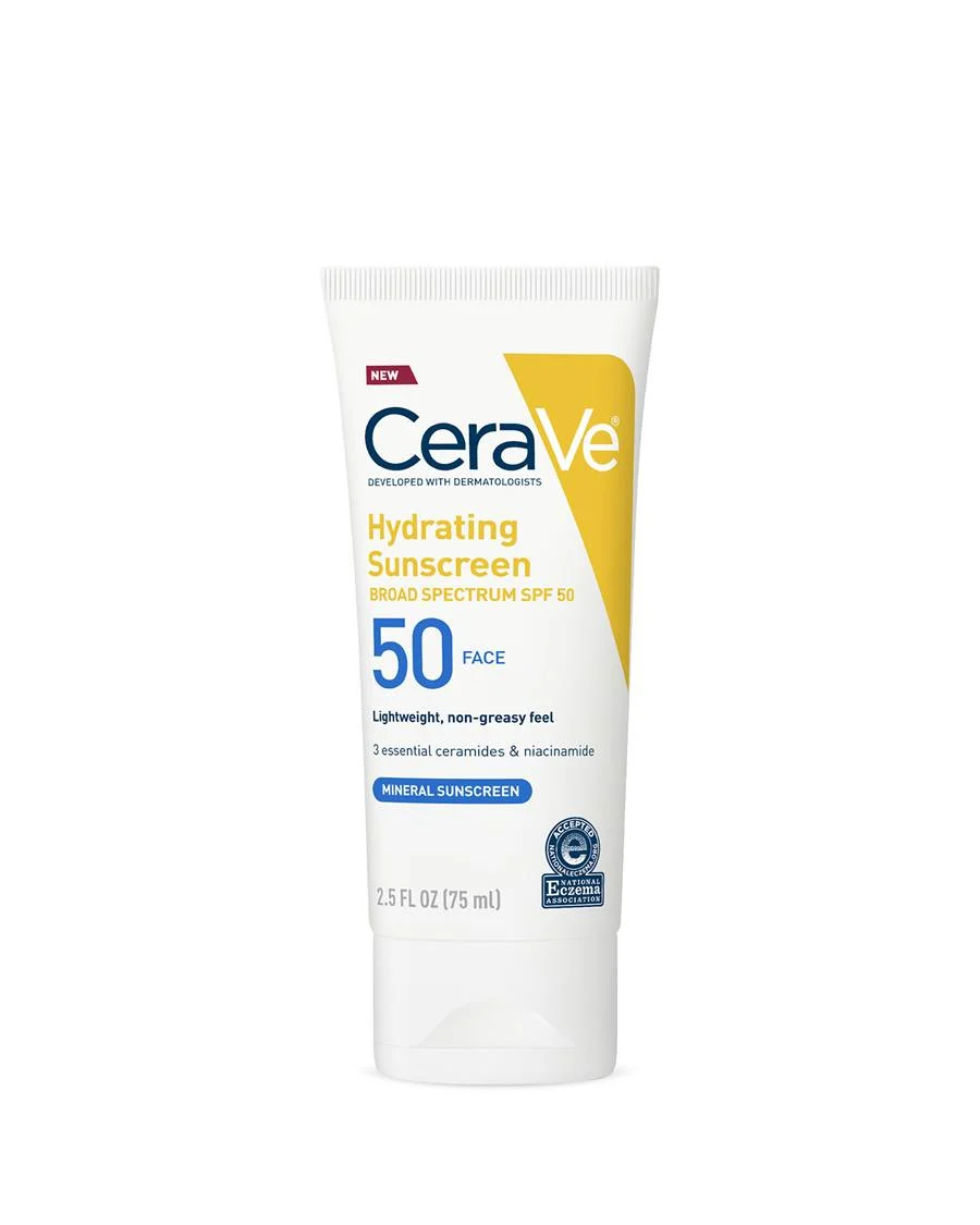 Cerave Hydrating Sunscreen Broad Spectrum SPF50 75ml (Mineral Sunscreen)