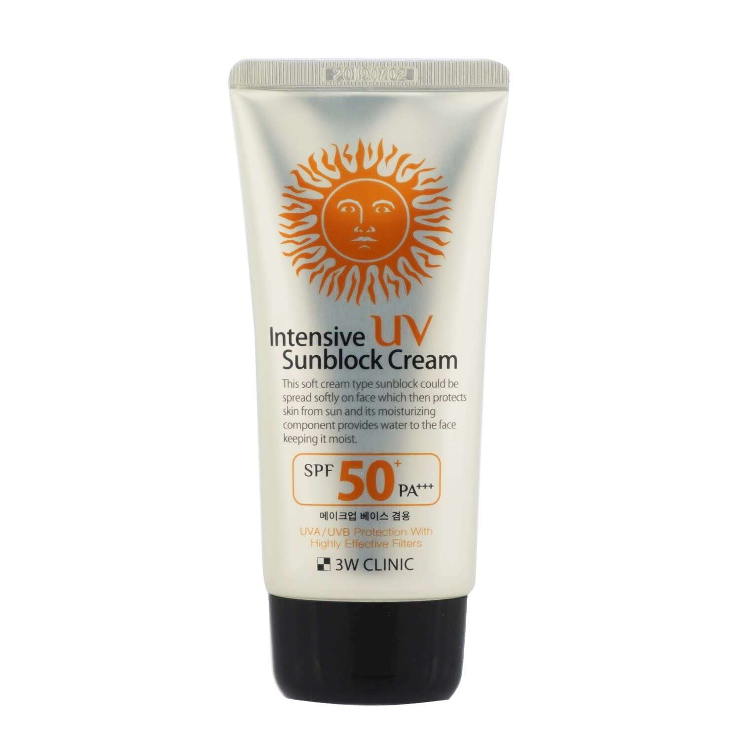 3W Clinic Intensive UV Sunblock Cream SPF50+ PA+++ 70ml