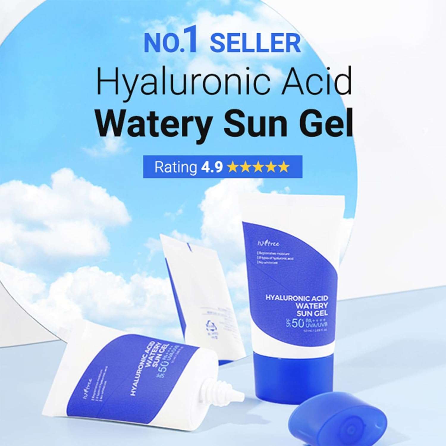 Isntree Hyaluronic Acid Watery Sun Gel SPF50+ PA++++ 50ml - Image 9