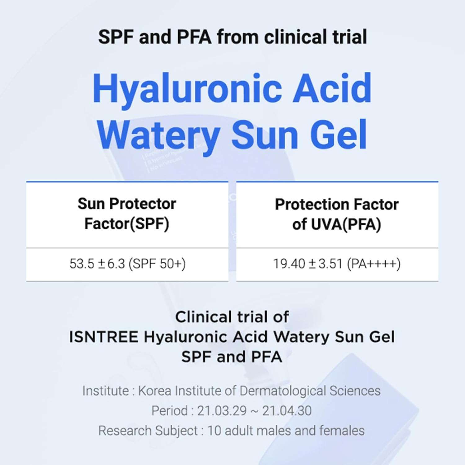 Isntree Hyaluronic Acid Watery Sun Gel SPF50+ PA++++ 50ml - Image 3