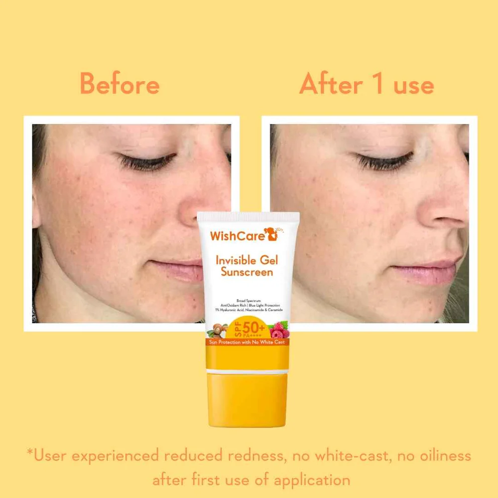 Wishcare Invisible Gel Sunscreen SPF50+ PA+++ 50g - Image 3