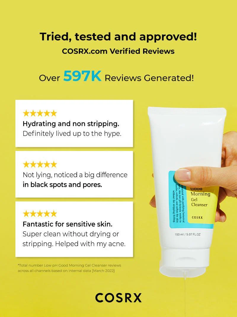 COSRX Low pH Good Morning Gel Cleanser 150ml - Image 7