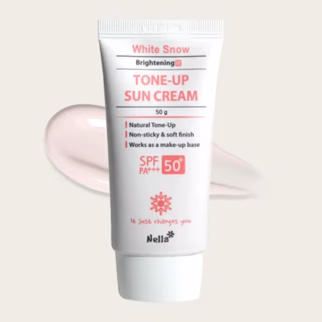 Nella White Snow Brightening Fermented Tone-Up Sun Cream SPF50+ PA+++ 50g
