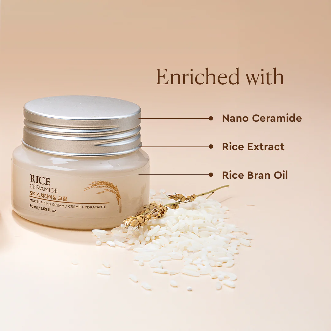 The Face Shop Rice Ceramide Moisturizing Cream 50ml - Image 3