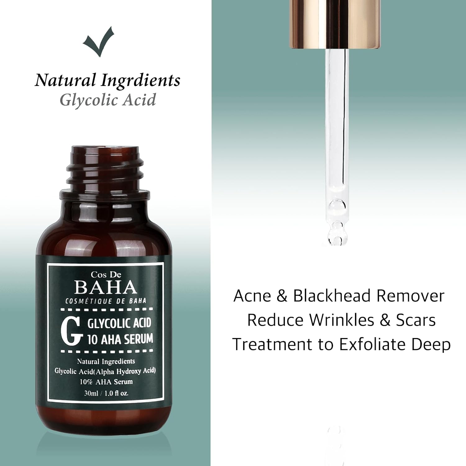 Cos De Baha Glycolic Acid 10 Aha Serum (G) 30ml - Image 9