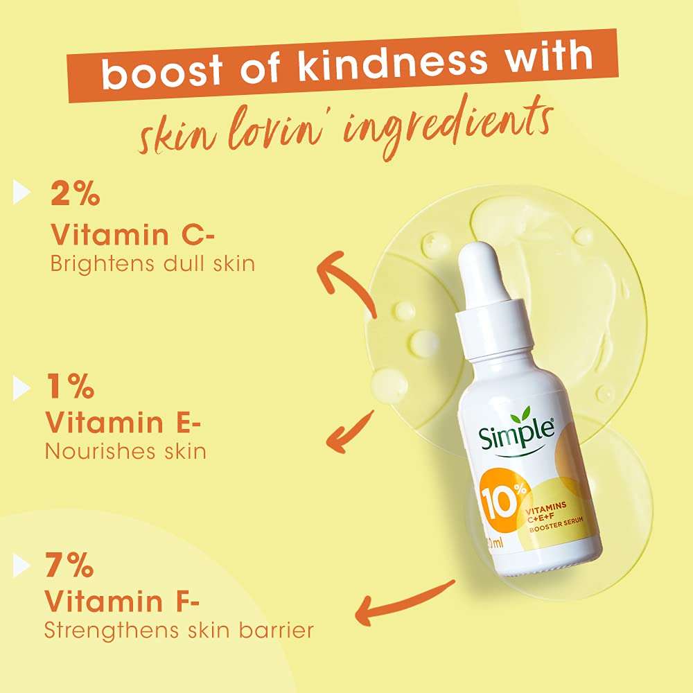 Simple 10% Vitamin C+E+F Booster Serum 30ml - Image 6
