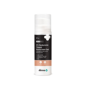 The Derma Co 1% Hyaluronic Tinted Sunscreen Gel SPF50 PA++++ – 50g