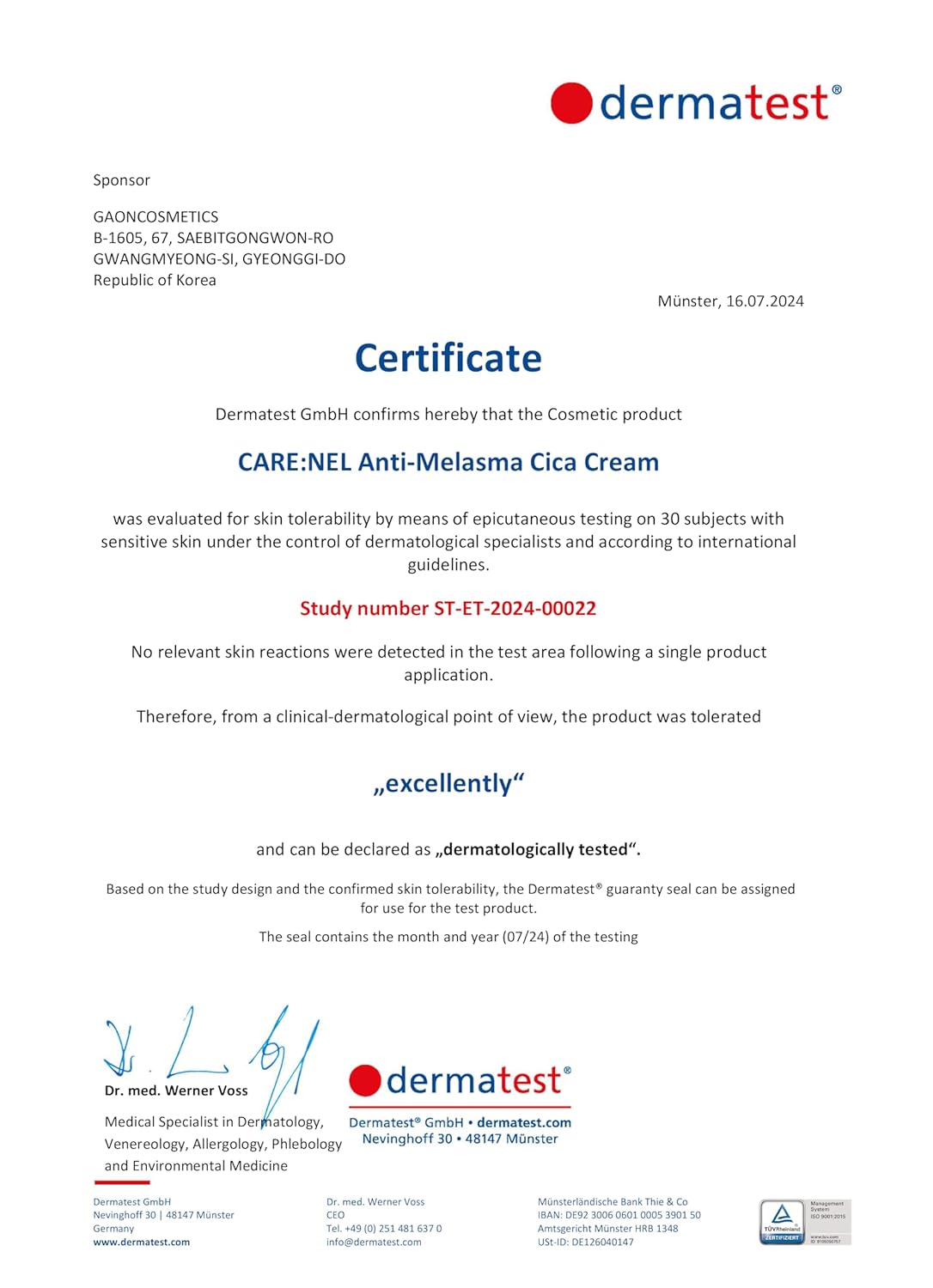 Care:Nel Anti Melasma Cica Cream 40ml - Image 7