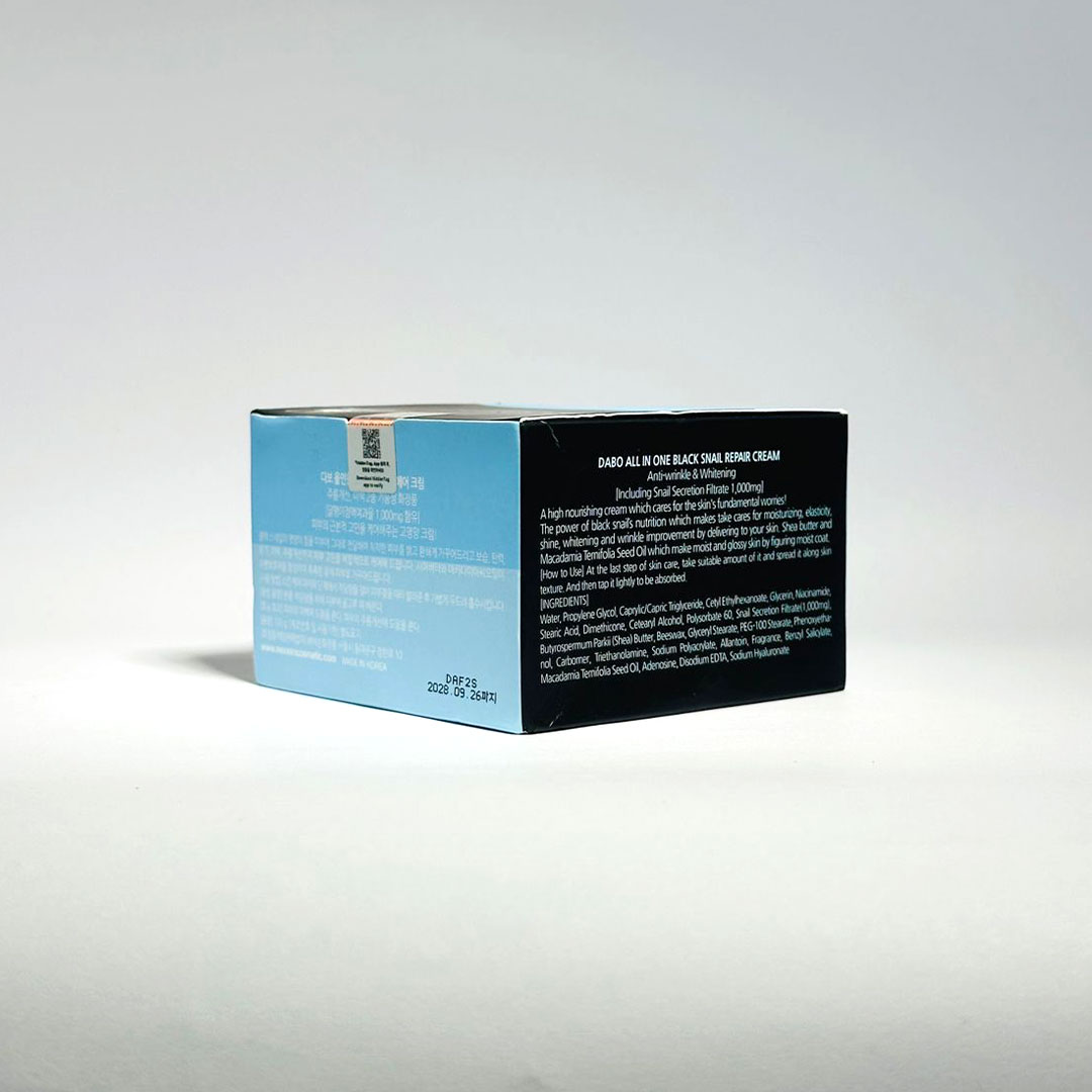 DABO All In One Black Snail Repair Cream 100g - Image 4