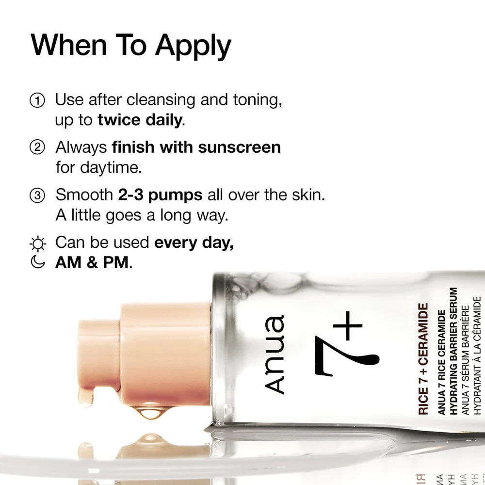 Anua 7 Rice Ceramide Hydrating Barrier Serum 50ml - Image 2