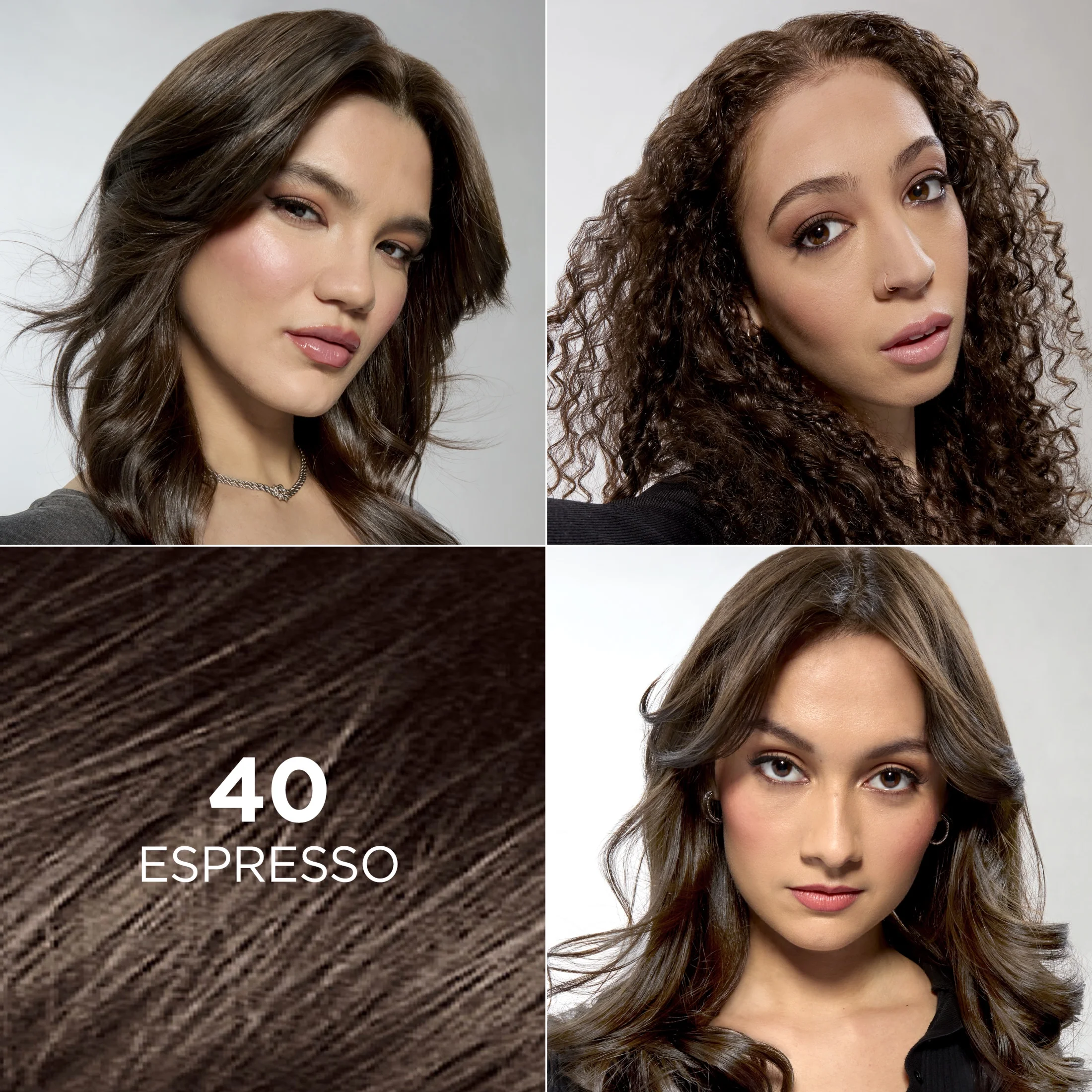 L'Oreal Feria Multi Faceted Shimmering Hair Colour - 40 Espresso - Image 4