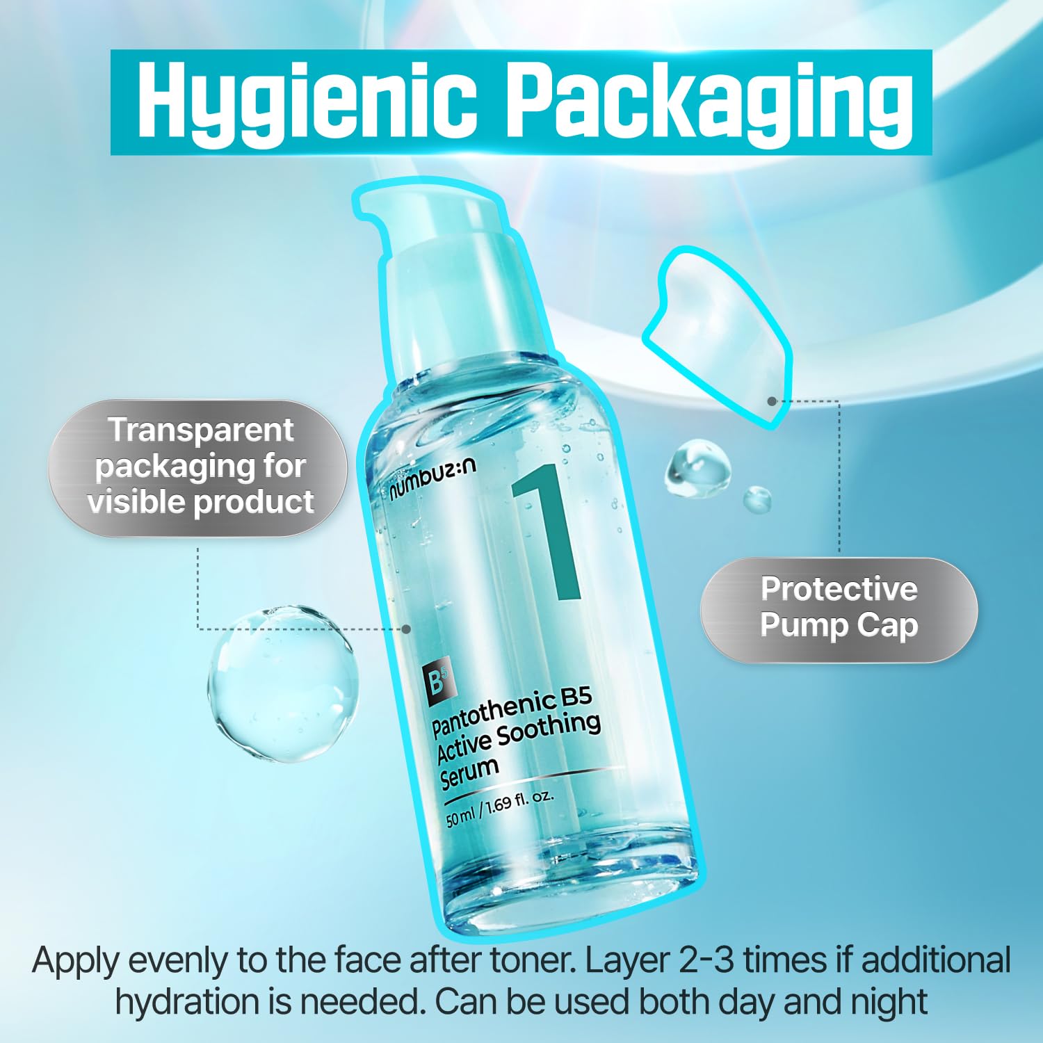 Numbuzin No.1 Pantothenic B5 Active Soothing Serum 50ml - Image 3