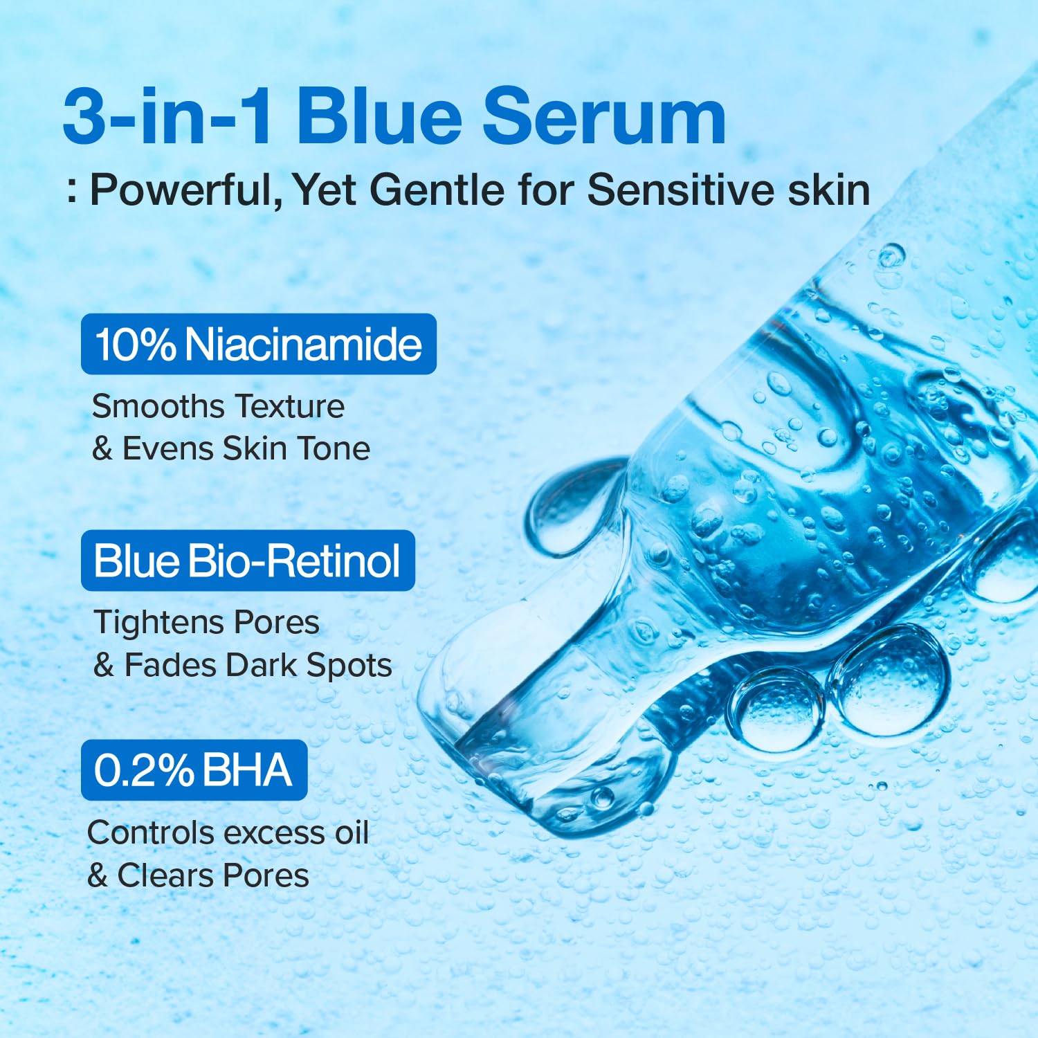 Numbuzin No.3 Blue Bio-Retinol Pore Refining Serum 30ml - Image 6
