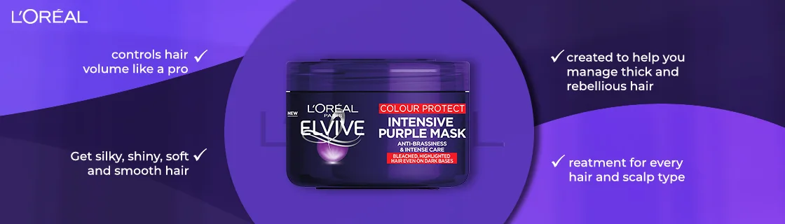 L'Oreal Elvive Colour Protect Intensive Purple Mask 250ml - Image 2