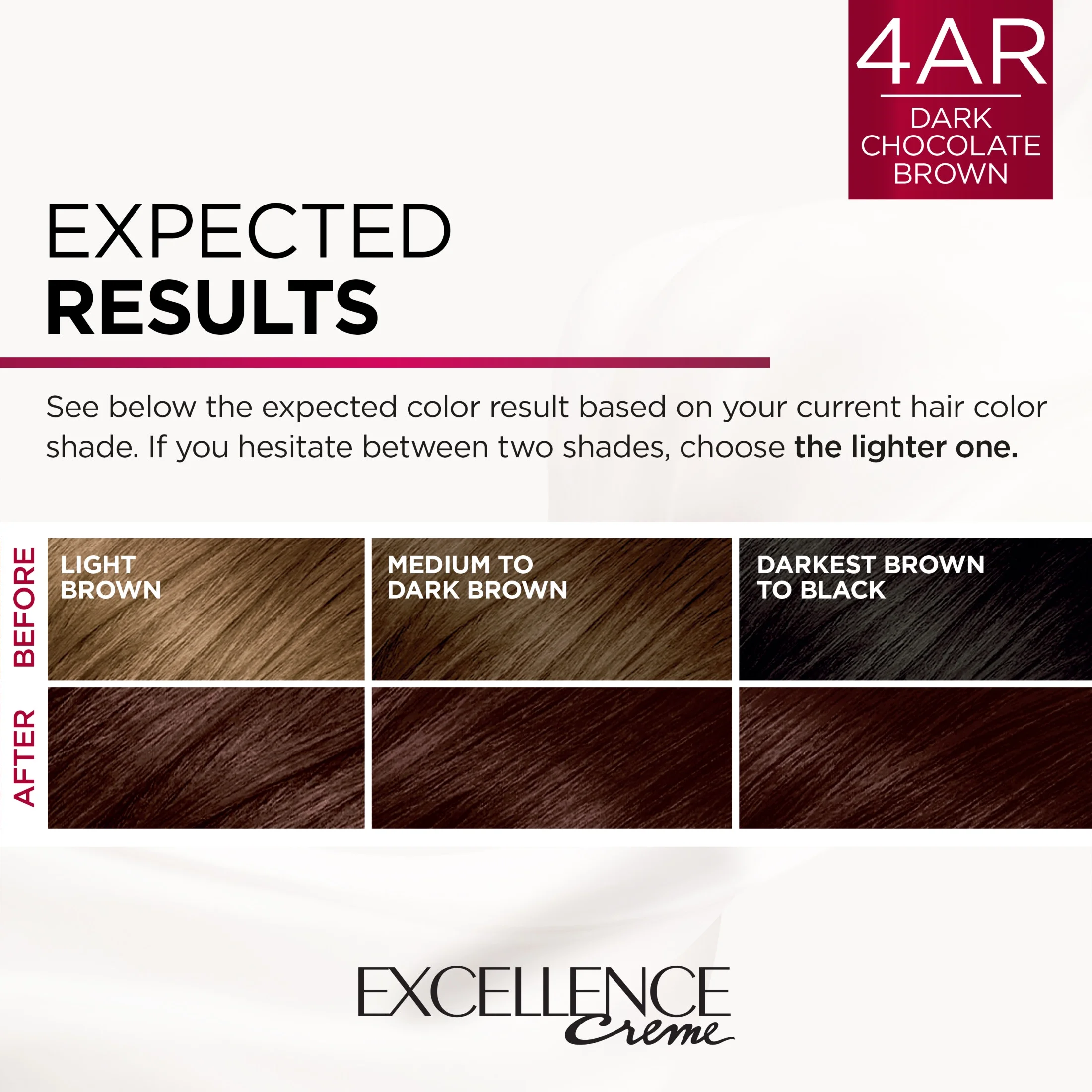 L'Oreal Hair Colour Excellence - 4AR Dark Chocolate Brown - Image 3