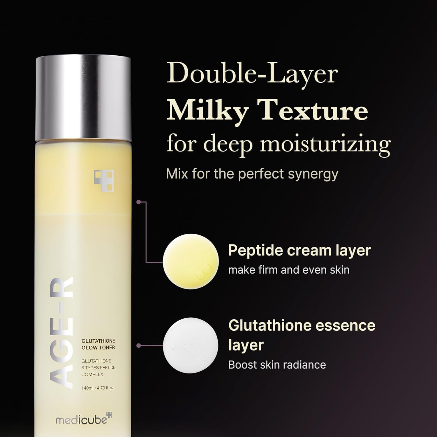 Medicube Age-R Glutathione Glow Toner 140ml - Image 2