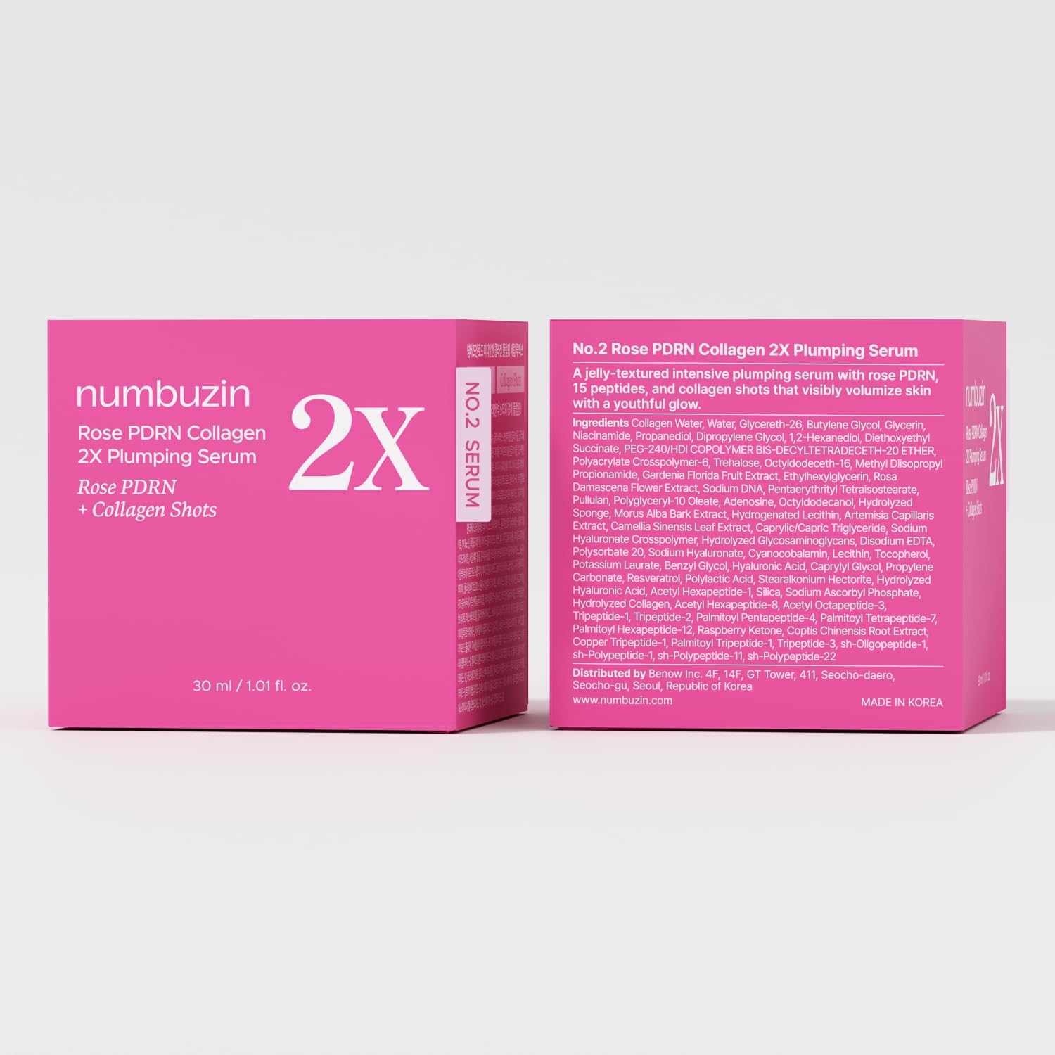 Numbuzin No.2 Rose PDRN Collagen 2X Plumping Serum 30ml - Image 8
