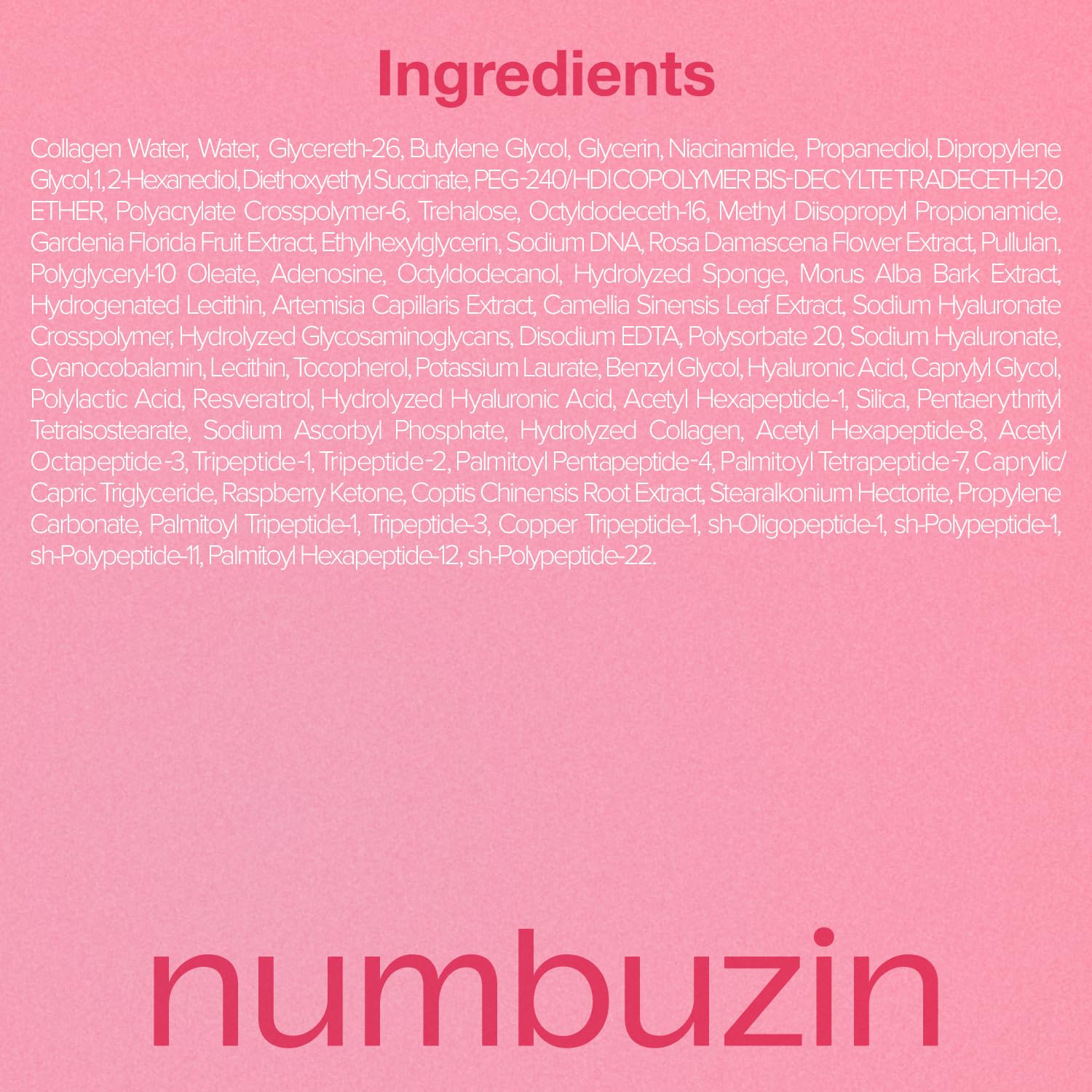 Numbuzin No.2 Rose PDRN Collagen 2X Plumping Serum 30ml - Image 9