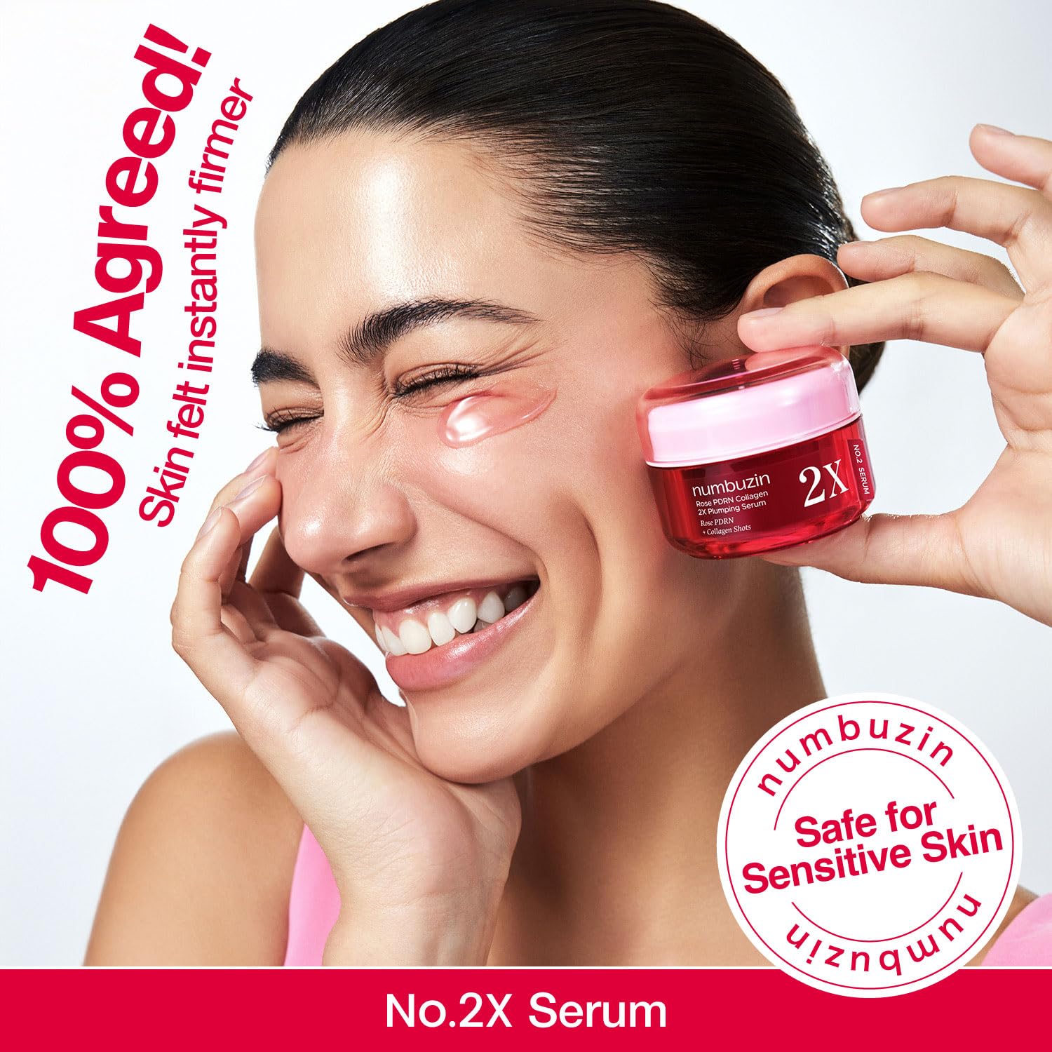 Numbuzin No.2 Rose PDRN Collagen 2X Plumping Serum 30ml - Image 5