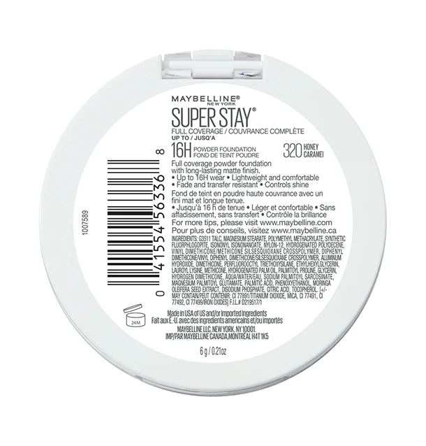 Maybelline Super Stay Full Coverage Powder Foundation - 320 Honey Caramel - Image 3