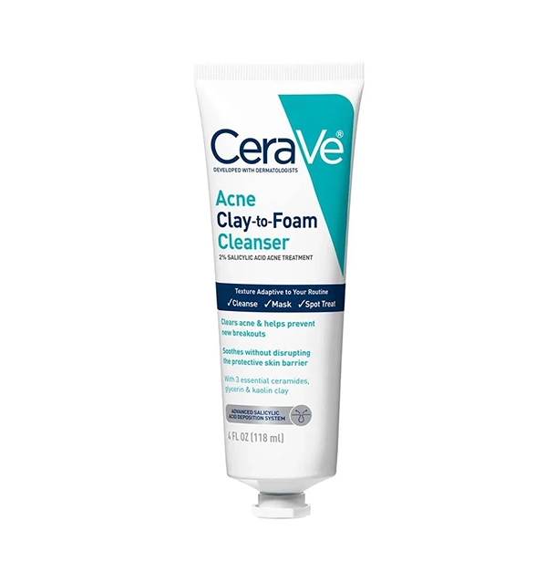 CeraVe Acne Clay-to-Foam Cleanser 118ml