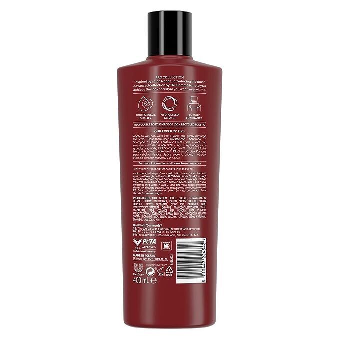 TRESemme Keratin Smooth Hair Shampoo with Marula Oil 400ml - Image 2